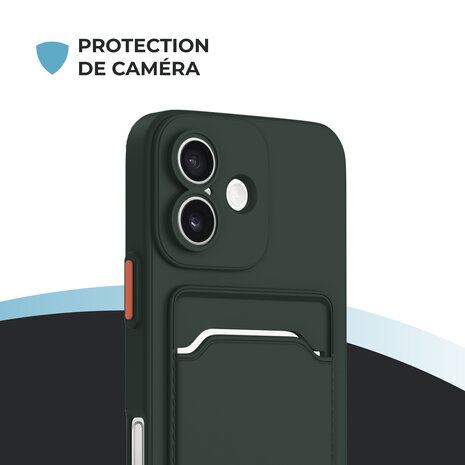 ShieldCase ShieldCase iPhone 17 Back cover avec porte carte (vert foncé) ShieldCase ShieldCase iPhone 17 Back cover avec porte carte (vert foncé)