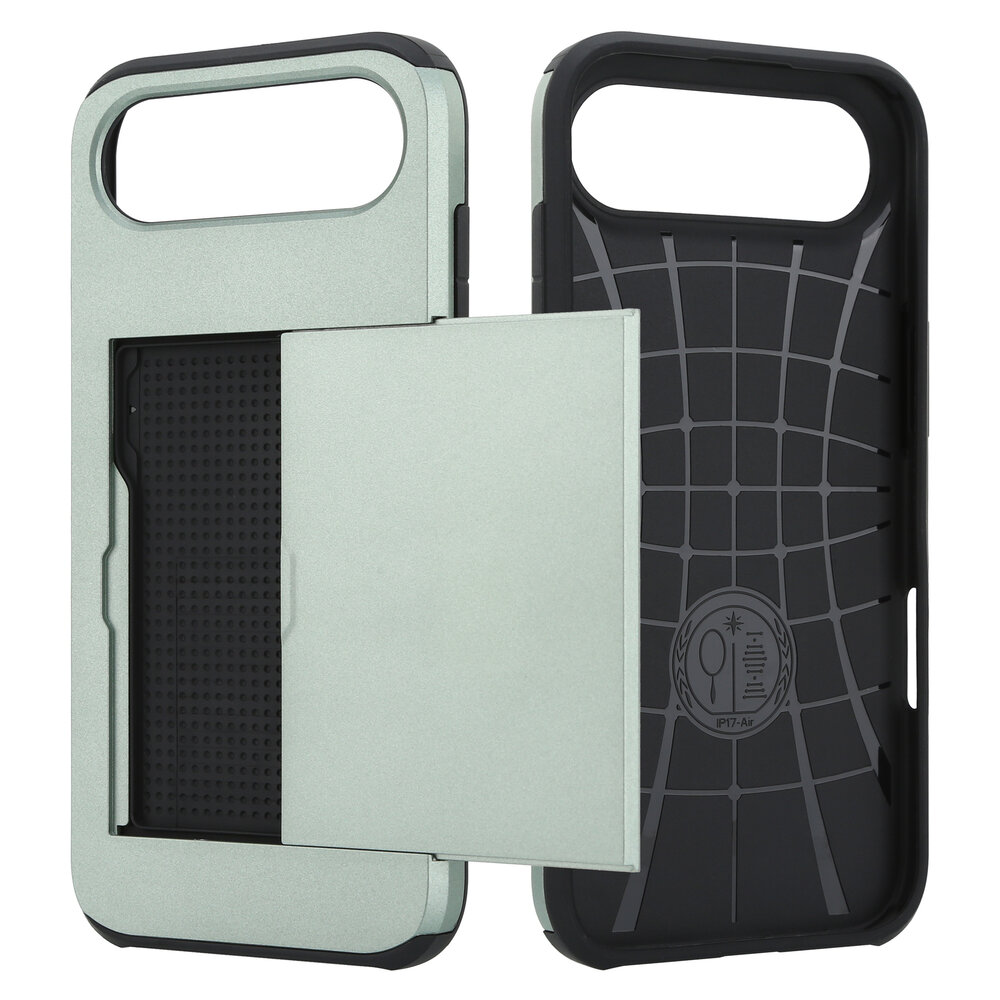 ShieldCase ShieldCase iPhone Air coque porte-cartes avec curseur (vert foncé) ShieldCase ShieldCase iPhone Air coque porte-cartes avec curseur (vert foncé)