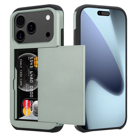 ShieldCase ShieldCase iPhone 17 Pro coque porte-cartes avec curseur (vert foncé) ShieldCase ShieldCase iPhone 17 Pro coque porte-cartes avec curseur (vert foncé)