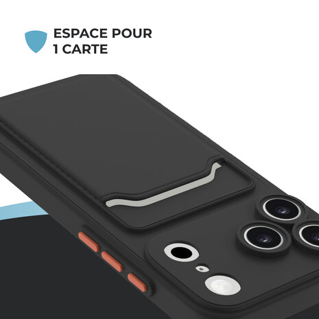 ShieldCase ShieldCase iPhone 17 Pro Max Back cover avec porte carte (noir) ShieldCase ShieldCase iPhone 17 Pro Max Back cover avec porte carte (noir)