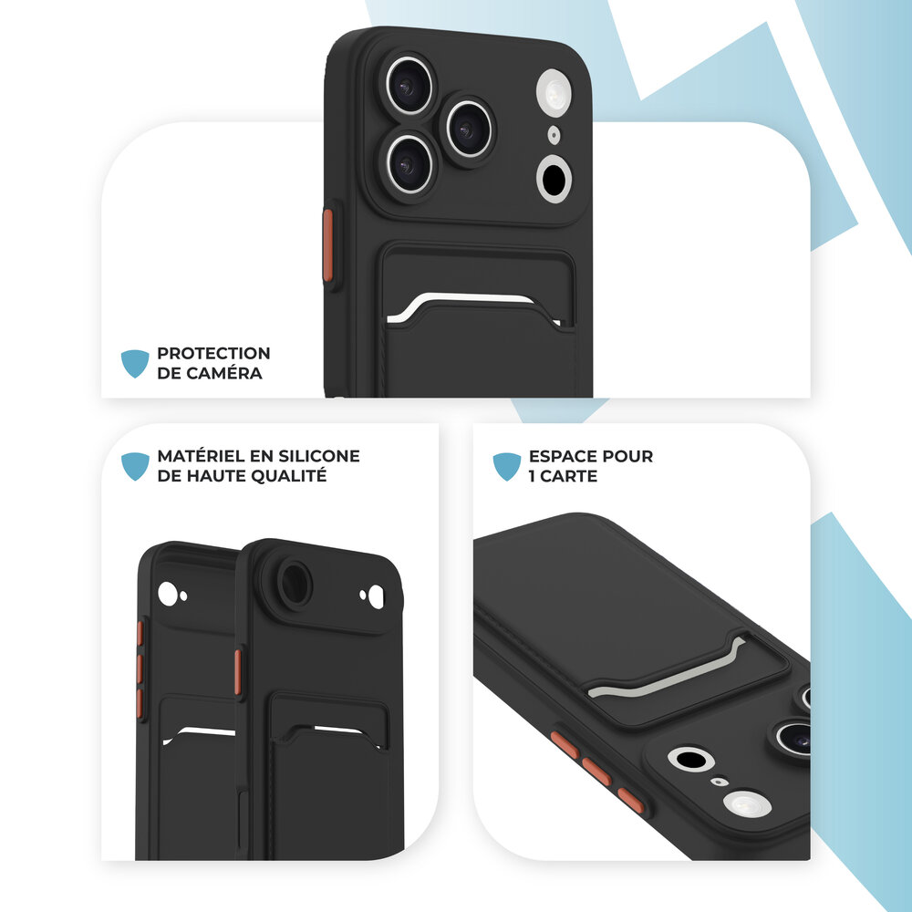 ShieldCase ShieldCase iPhone 17 Pro Max Back cover avec porte carte (noir) ShieldCase ShieldCase iPhone 17 Pro Max Back cover avec porte carte (noir)