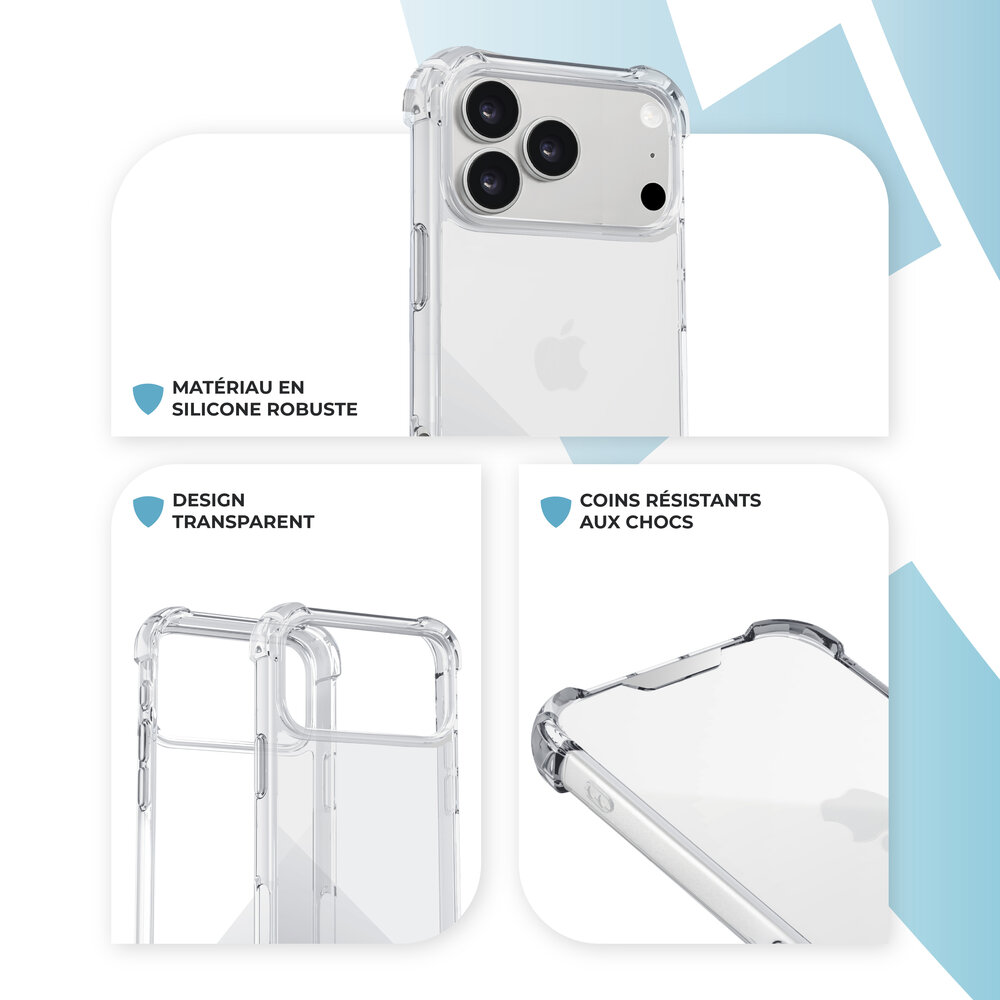 ShieldCase ShieldCase iPhone 17 Pro coque antichoc (transparente) ShieldCase ShieldCase iPhone 17 Pro coque antichoc (transparente)