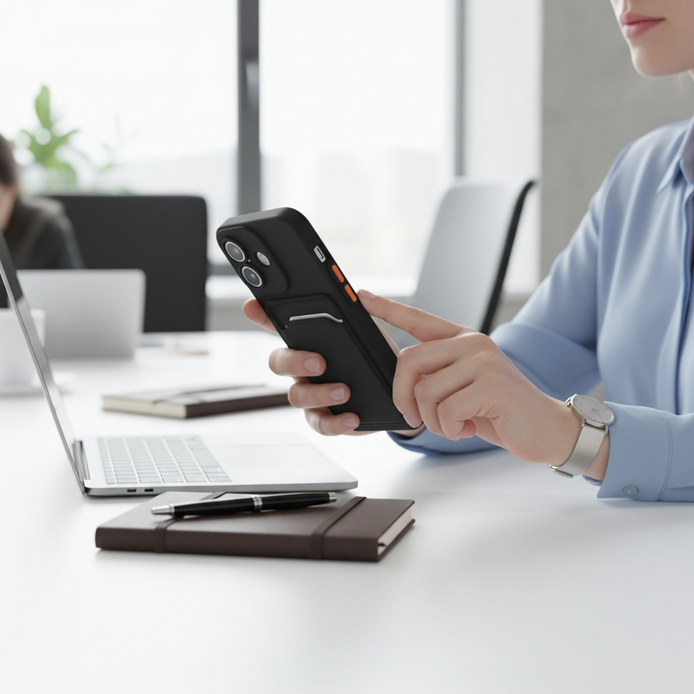 ShieldCase ShieldCase iPhone 17 Back cover avec porte carte (noir) ShieldCase ShieldCase iPhone 17 Back cover avec porte carte (noir)