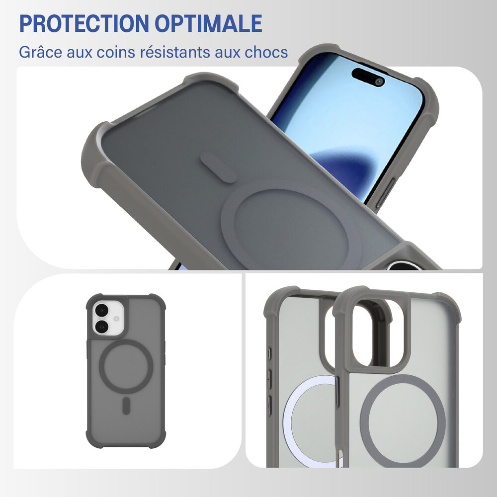 Coverzs Coverzs Coque antichoc mate avec MagSafe iPhone 17 (gris) Coverzs Coverzs Coque antichoc mate avec MagSafe iPhone 17 (gris)