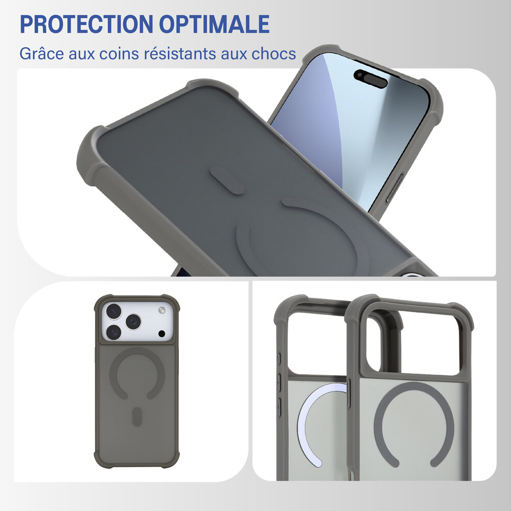 Coverzs Coverzs Coque antichoc mate iPhone 17 Pro (gris) Coverzs Coverzs Coque antichoc mate iPhone 17 Pro (gris)