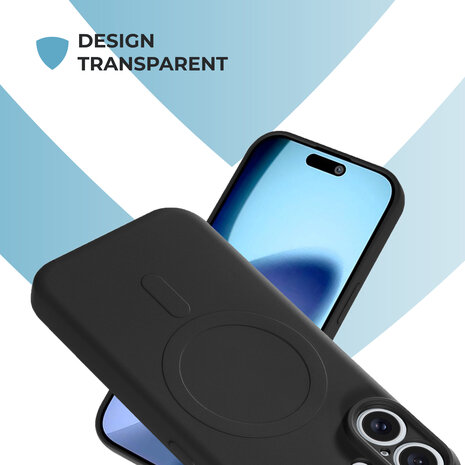 ShieldCase ShieldCase Coque arrière MagSafe en silicone pour iPhone 17 (noir) ShieldCase ShieldCase Coque arrière MagSafe en silicone pour iPhone 17 (noir)