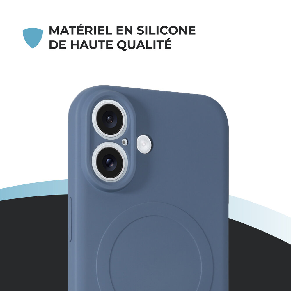 ShieldCase ShieldCase Coque arrière MagSafe en silicone pour iPhone 17 (gris) ShieldCase ShieldCase Coque arrière MagSafe en silicone pour iPhone 17 (gris)