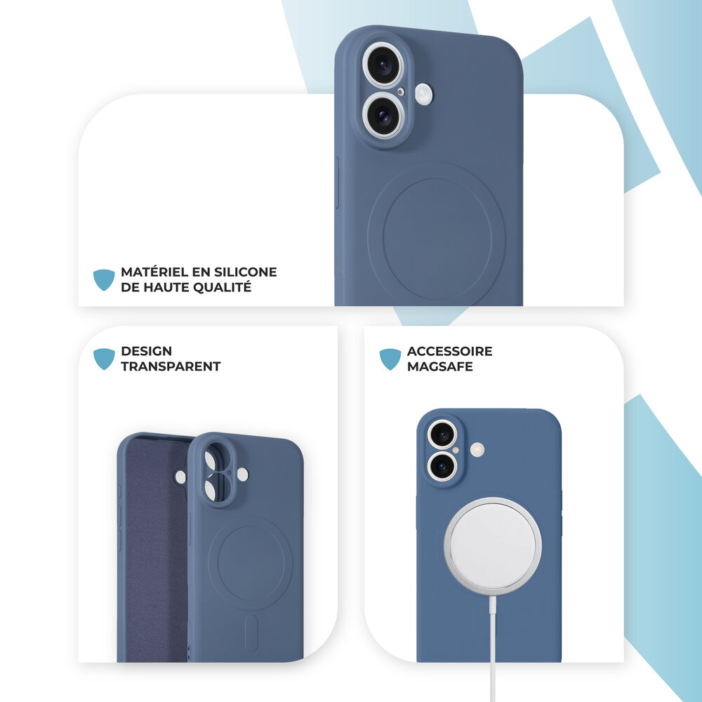 ShieldCase ShieldCase Coque arrière MagSafe en silicone pour iPhone 17 (gris) ShieldCase ShieldCase Coque arrière MagSafe en silicone pour iPhone 17 (gris)