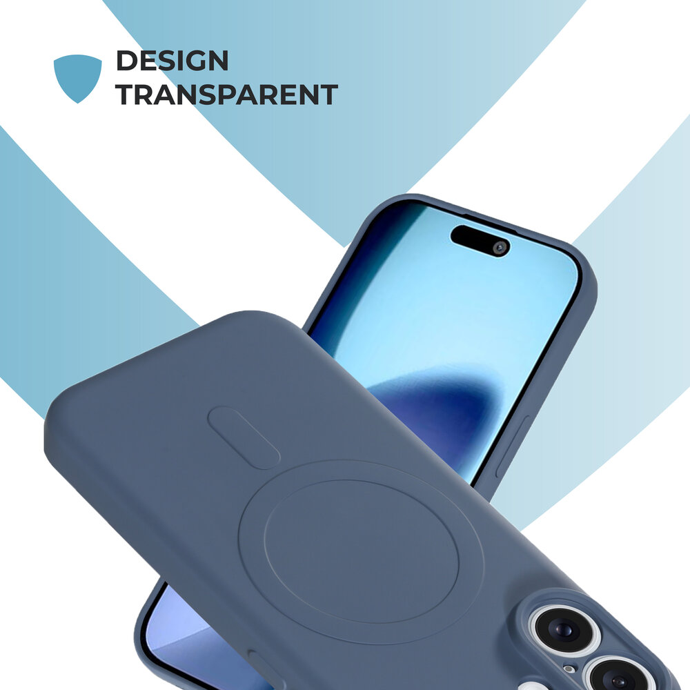 ShieldCase ShieldCase Coque arrière MagSafe en silicone pour iPhone 17 (gris) ShieldCase ShieldCase Coque arrière MagSafe en silicone pour iPhone 17 (gris)