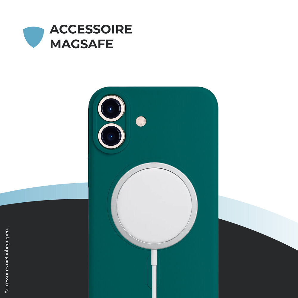 ShieldCase ShieldCase Coque arrière MagSafe en silicone pour iPhone 17 (vert foncé) ShieldCase ShieldCase Coque arrière MagSafe en silicone pour iPhone 17 (vert foncé)