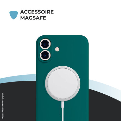 ShieldCase ShieldCase Coque arrière MagSafe en silicone pour iPhone 17 (vert foncé) ShieldCase ShieldCase Coque arrière MagSafe en silicone pour iPhone 17 (vert foncé)