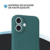 ShieldCase ShieldCase Coque arrière MagSafe en silicone pour iPhone 17 (vert foncé) ShieldCase ShieldCase Coque arrière MagSafe en silicone pour iPhone 17 (vert foncé)