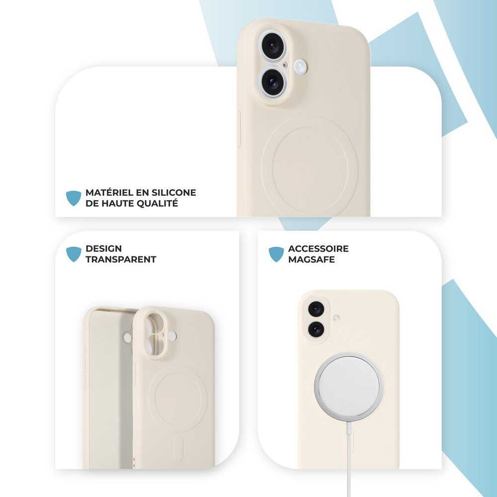 ShieldCase ShieldCase Coque arrière MagSafe en silicone pour iPhone 17 (beige) ShieldCase ShieldCase Coque arrière MagSafe en silicone pour iPhone 17 (beige)