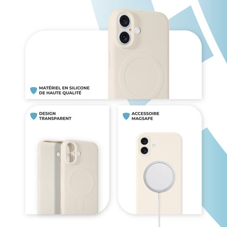 ShieldCase ShieldCase Coque arrière MagSafe en silicone pour iPhone 17 (beige) ShieldCase ShieldCase Coque arrière MagSafe en silicone pour iPhone 17 (beige)
