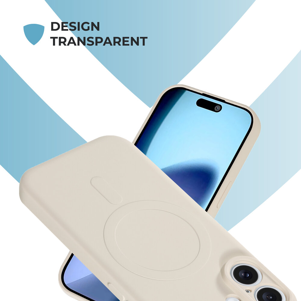 ShieldCase ShieldCase Coque arrière MagSafe en silicone pour iPhone 17 (beige) ShieldCase ShieldCase Coque arrière MagSafe en silicone pour iPhone 17 (beige)