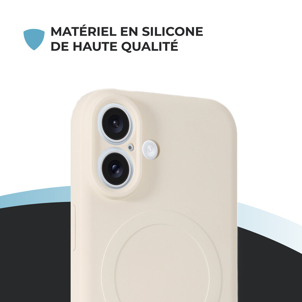 ShieldCase ShieldCase Coque arrière MagSafe en silicone pour iPhone 17 (beige) ShieldCase ShieldCase Coque arrière MagSafe en silicone pour iPhone 17 (beige)