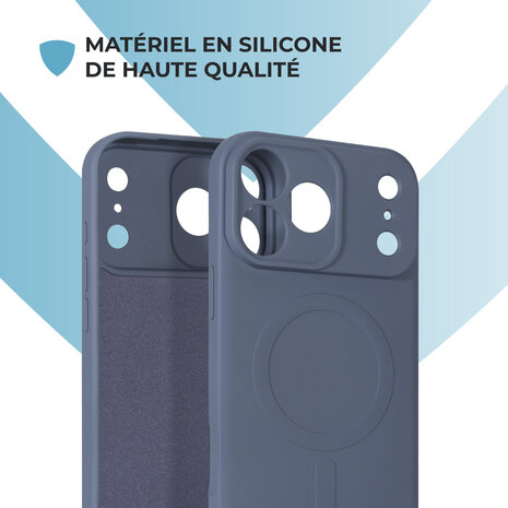 ShieldCase ShieldCase Coque arrière MagSafe en silicone pour iPhone 17 Pro Max (gris) ShieldCase ShieldCase Coque arrière MagSafe en silicone pour iPhone 17 Pro Max (gris)
