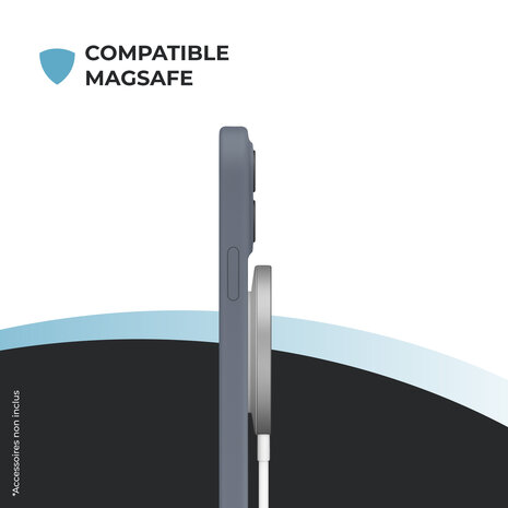 ShieldCase ShieldCase Coque arrière MagSafe en silicone pour iPhone 17 Pro Max (gris) ShieldCase ShieldCase Coque arrière MagSafe en silicone pour iPhone 17 Pro Max (gris)