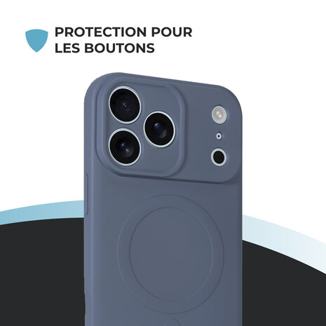ShieldCase ShieldCase Coque arrière MagSafe en silicone pour iPhone 17 Pro Max (gris) ShieldCase ShieldCase Coque arrière MagSafe en silicone pour iPhone 17 Pro Max (gris)