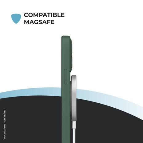 ShieldCase ShieldCase Coque arrière MagSafe en silicone pour iPhone 17 Pro Max (vert foncé) ShieldCase ShieldCase Coque arrière MagSafe en silicone pour iPhone 17 Pro Max (vert foncé)