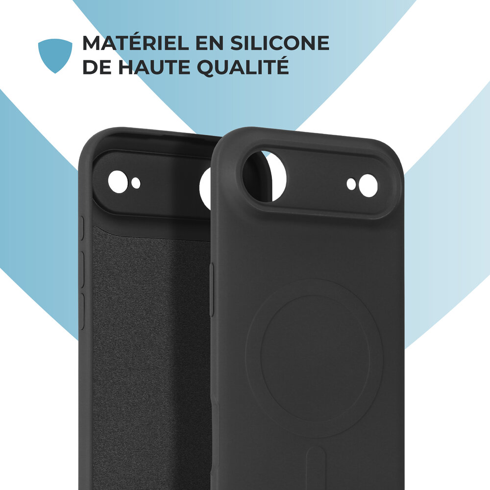 ShieldCase ShieldCase Coque arrière MagSafe en silicone pour iPhone Air (noir) ShieldCase ShieldCase Coque arrière MagSafe en silicone pour iPhone Air (noir)