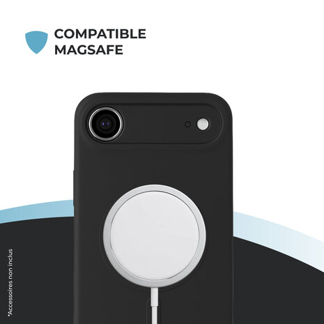 ShieldCase ShieldCase Coque arrière MagSafe en silicone pour iPhone Air (noir) ShieldCase ShieldCase Coque arrière MagSafe en silicone pour iPhone Air (noir)