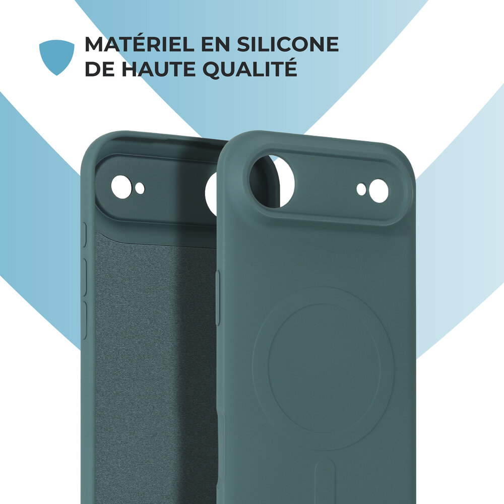 ShieldCase ShieldCase Coque arrière MagSafe en silicone pour iPhone Air (vert foncé) ShieldCase ShieldCase Coque arrière MagSafe en silicone pour iPhone Air (vert foncé)