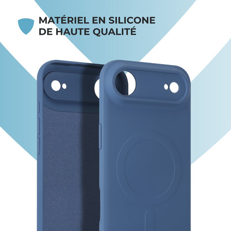 ShieldCase ShieldCase Coque arrière MagSafe en silicone pour iPhone Air (bleu foncé) ShieldCase ShieldCase Coque arrière MagSafe en silicone pour iPhone Air (bleu foncé)