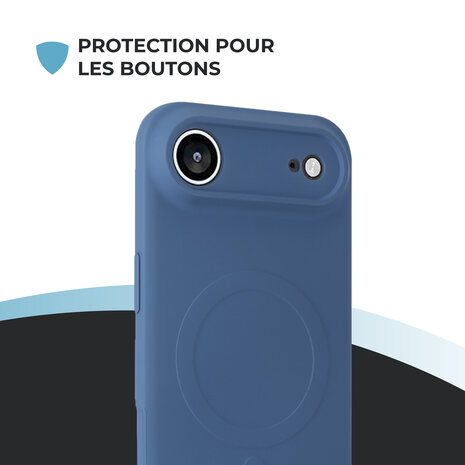 ShieldCase ShieldCase Coque arrière MagSafe en silicone pour iPhone Air (bleu foncé) ShieldCase ShieldCase Coque arrière MagSafe en silicone pour iPhone Air (bleu foncé)