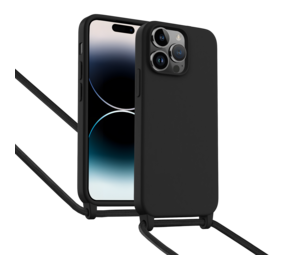 ShieldCase Coque iPhone 14 Pro Max avec cordon pour téléphone (noir)