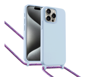 ShieldCase Coque iPhone 15 Pro avec cordon pour téléphone (violet)