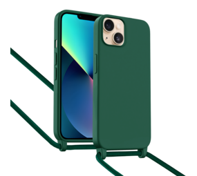 ShieldCase Coque iPhone 13 avec cordon pour téléphone (vert foncé)