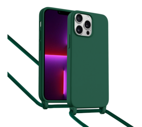 ShieldCase Coque iPhone 13 Pro Max avec cordon pour téléphone (vert foncé)