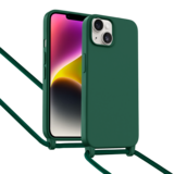 ShieldCase Coque iPhone 14 avec cordon pour téléphone (vert foncé)