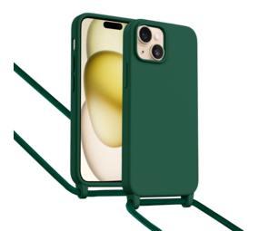 ShieldCase Coque iPhone 15 avec cordon pour téléphone (vert foncé)