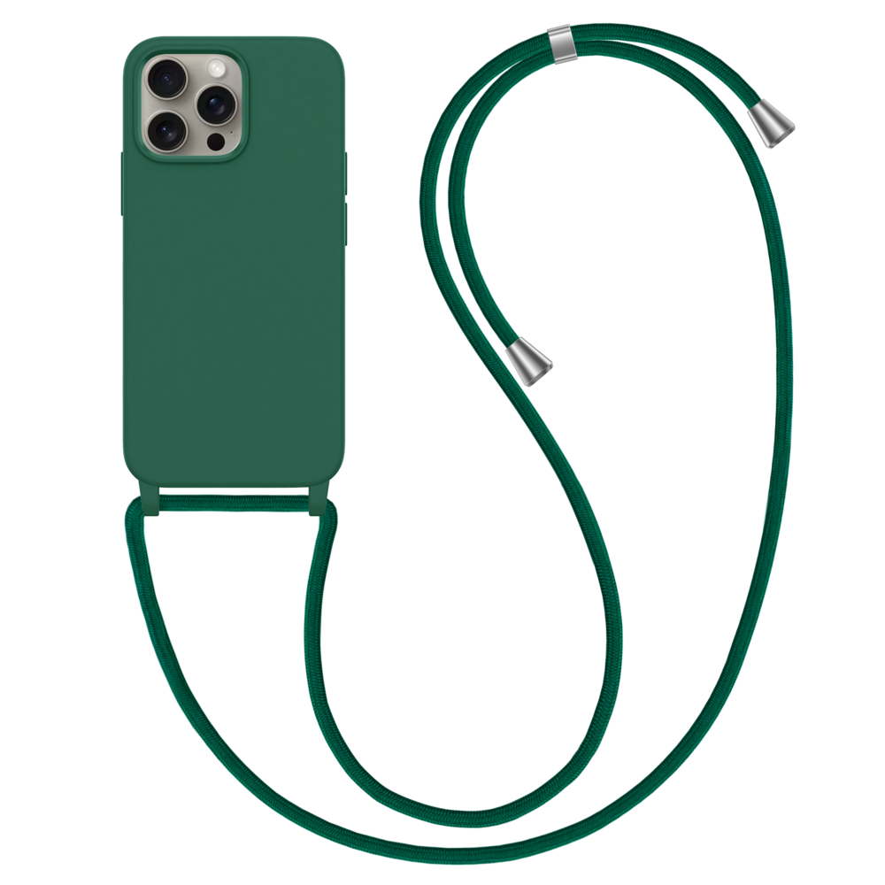 ShieldCase ShieldCase Coque iPhone 15 Pro Max avec cordon pour téléphone (vert foncé) ShieldCase ShieldCase Coque iPhone 15 Pro Max avec cordon pour téléphone (vert foncé)