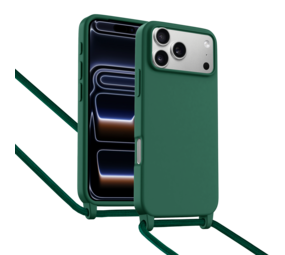 ShieldCase Coque iPhone 17 Pro avec cordon pour téléphone (vert foncé)