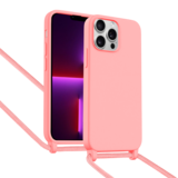 ShieldCase Coque iPhone 13 Pro avec cordon pour téléphone (rose)