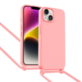 ShieldCase Coque iPhone 14 avec cordon pour téléphone (rose)