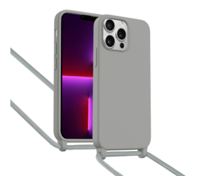 ShieldCase Coque iPhone 13 Pro Max avec cordon pour téléphone (gris)