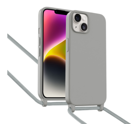 ShieldCase Coque iPhone 14 avec cordon pour téléphone (gris)