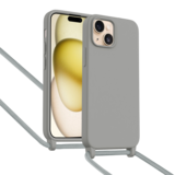 ShieldCase Coque iPhone 15 avec cordon pour téléphone (gris)