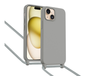 ShieldCase Coque iPhone 15 avec cordon pour téléphone (gris)