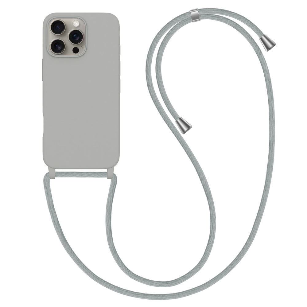 ShieldCase ShieldCase Coque iPhone 16 Pro Max avec cordon pour téléphone (gris) ShieldCase ShieldCase Coque iPhone 16 Pro Max avec cordon pour téléphone (gris)