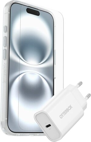 Otterbox OtterBox iPhone 16 Symmetry MagSafe Coque + Kit de Protection (transparent)