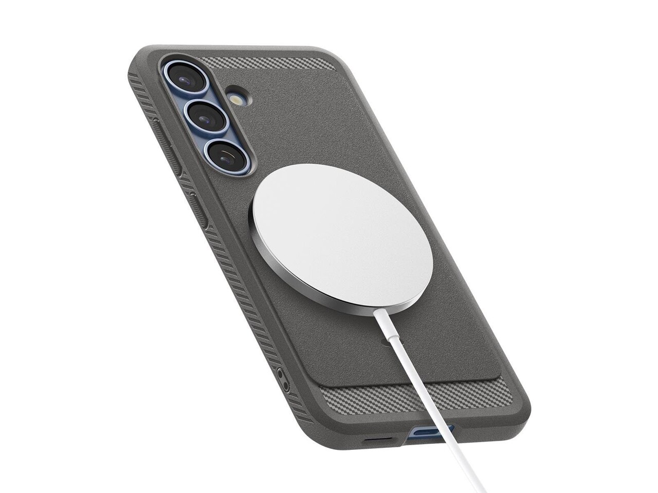 Spigen Spigen Samsung Galaxy S25 Rugged Armor MagSafe Coque (Gris Marbre) Spigen Spigen Samsung Galaxy S25 Rugged Armor MagSafe Coque (Gris Marbre)