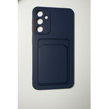 ShieldCaseÂ® Coque en silicone Samsung Galaxy A16 avec porte-cartes (bleu foncé)