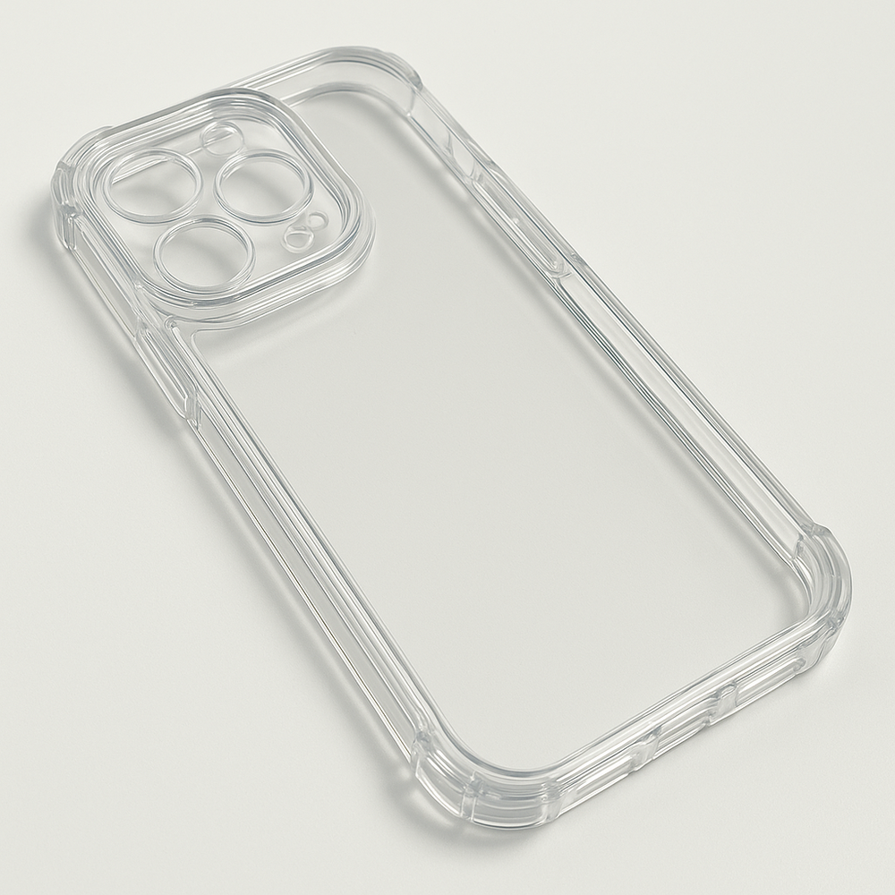 Ceezs Ceezs iPhone 16 Pro TPU Shock case avec protection de la caméra (transparent) Ceezs Ceezs iPhone 16 Pro TPU Shock case avec protection de la caméra (transparent)