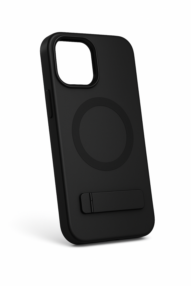 Coverzs Coverzs iPhone 16 Pro matte MagSafe case avec debout (noir) Coverzs Coverzs iPhone 16 Pro matte MagSafe case avec debout (noir)