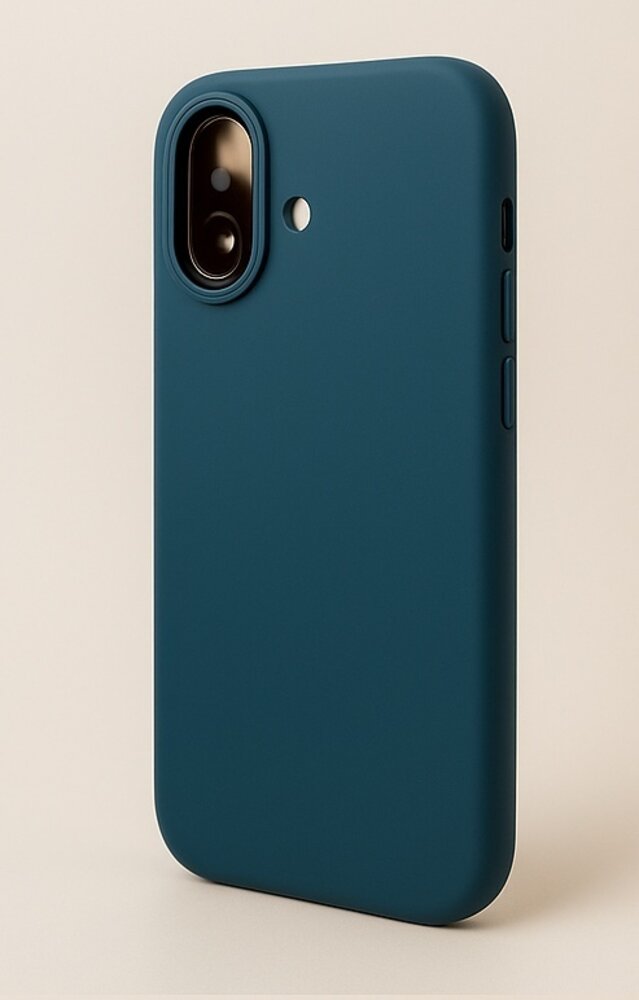 Coverzs Coverzs iPhone 16 coque en silicone solide (bleu foncé)